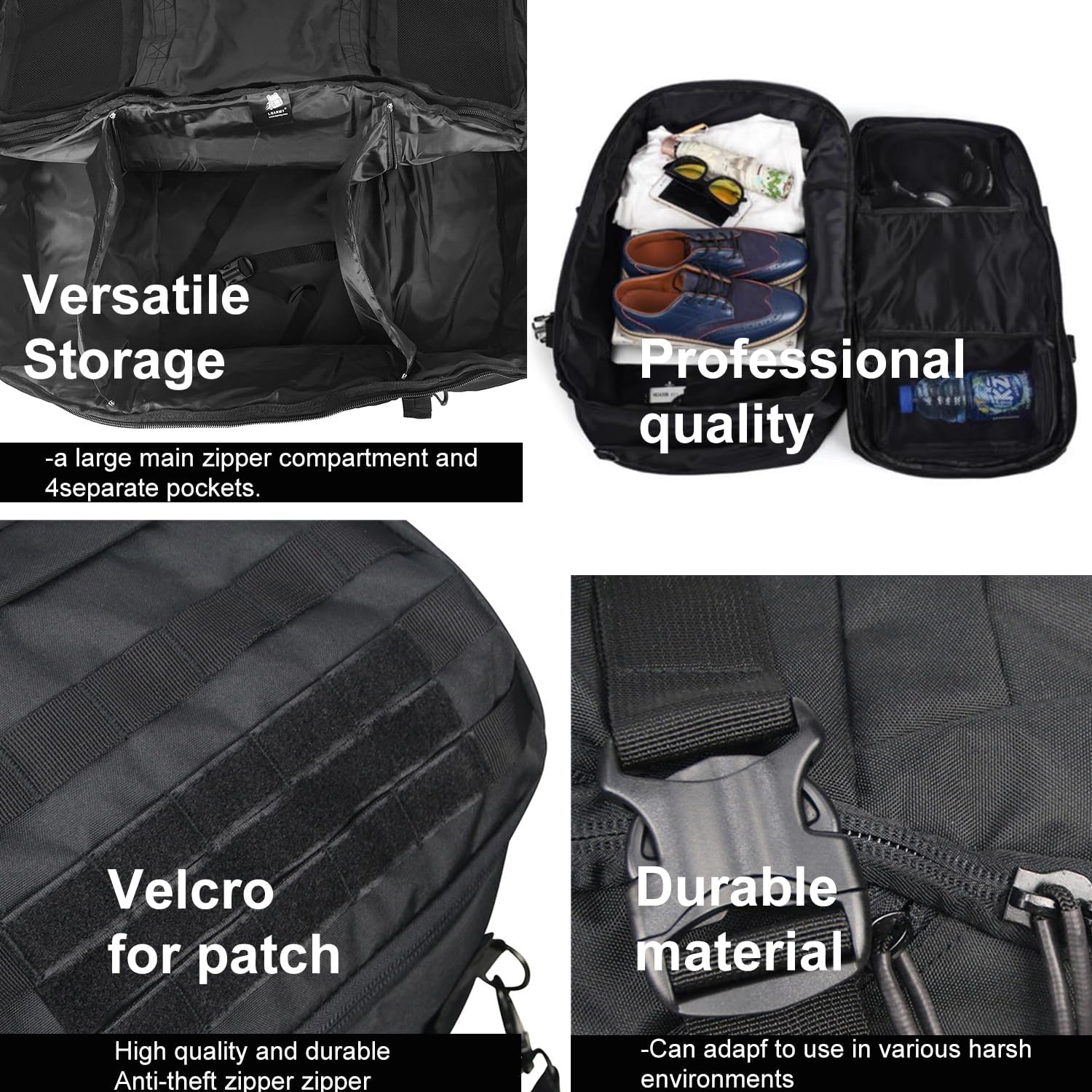 3 In 1 Tactical 45L Military Backpack Travel Duffle Bag for Weekender Gym Workout Deployment - Image 5