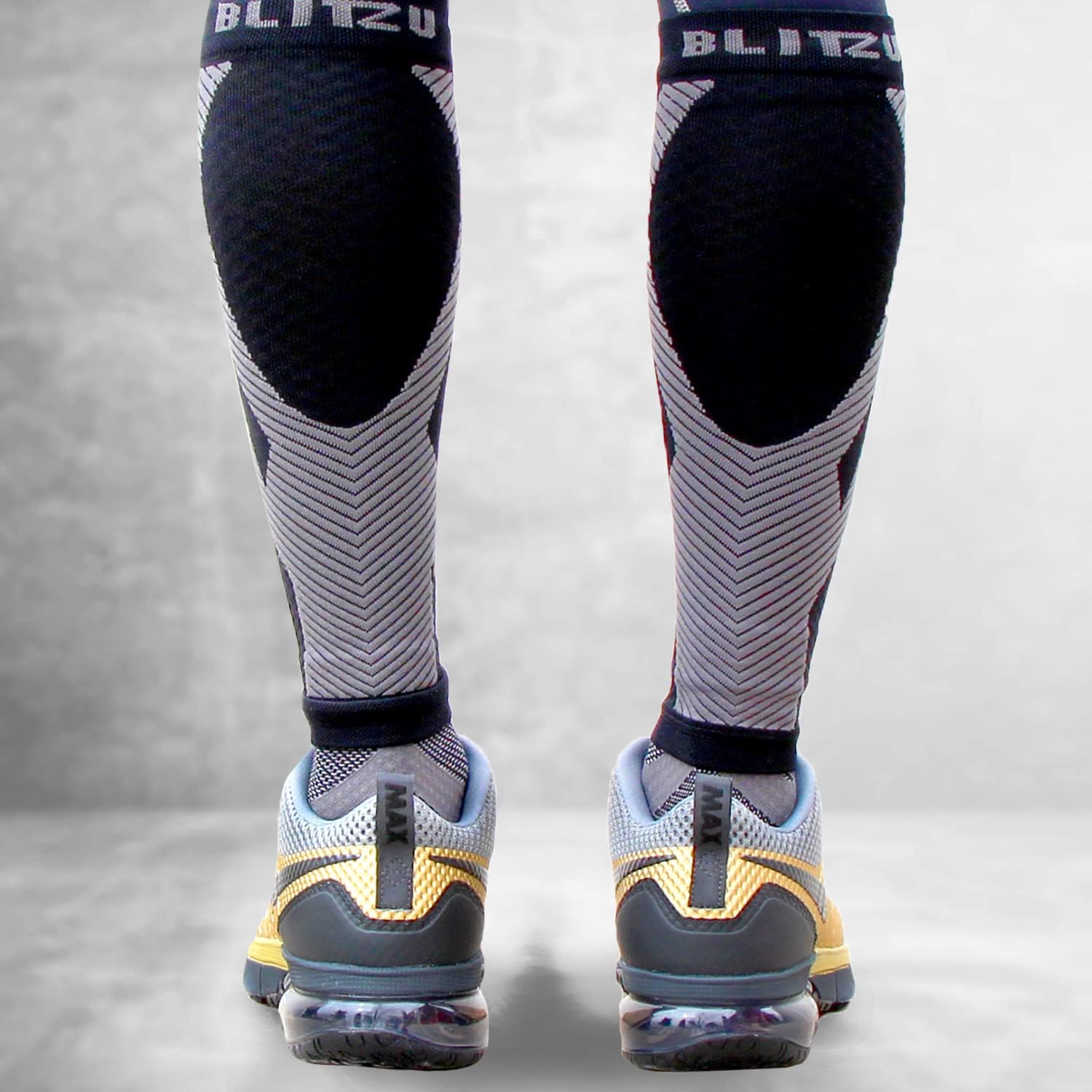BLITZU Calf Compression Sleeve for Men & Women Footless Compression Socks Support Runners Leg Sleeve Shin Splints Pain Relief - Image 8