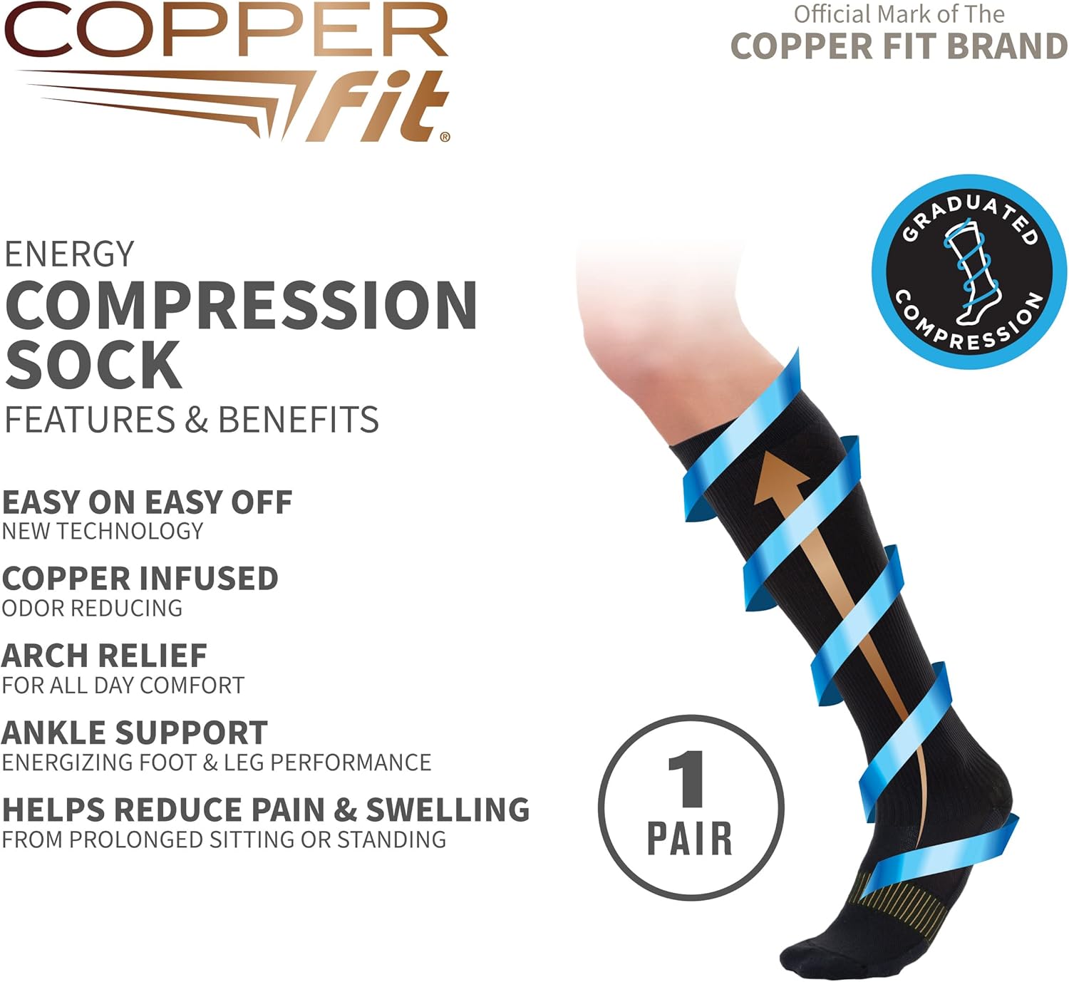 Easy On/Off Energy Compression Socks - Image 2