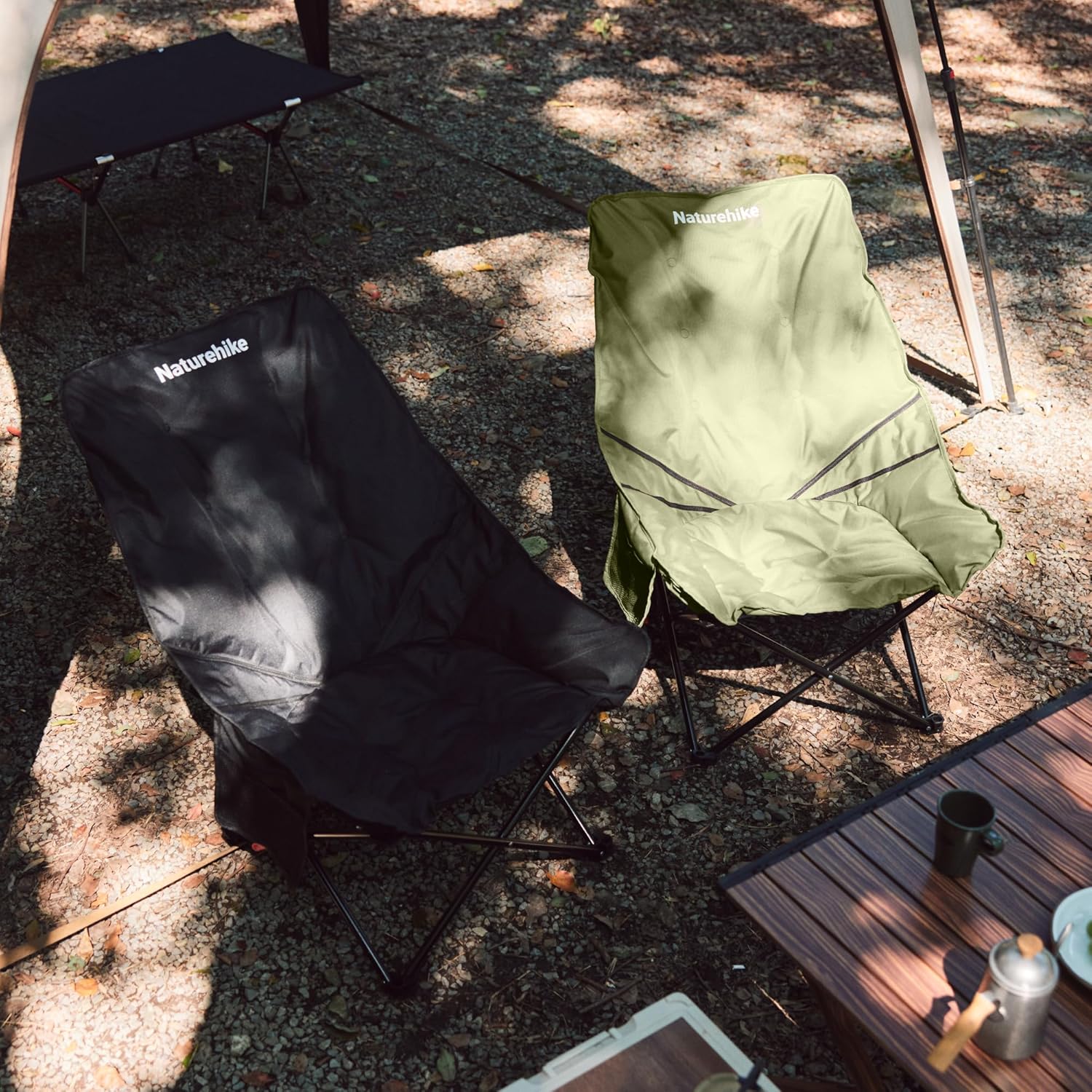 Naturehike Seastar Padded Camping Chair, Oversized 2-Position Adjustable Folding Chair, Portable Camp Chair with Side Pocket & Carry Bag - Image 2